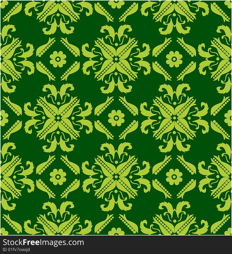 Seamless Ornamental Wallpaper. Vector illustration