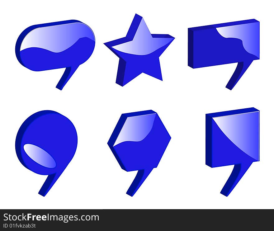 Illustration of 3d bubbles for communication