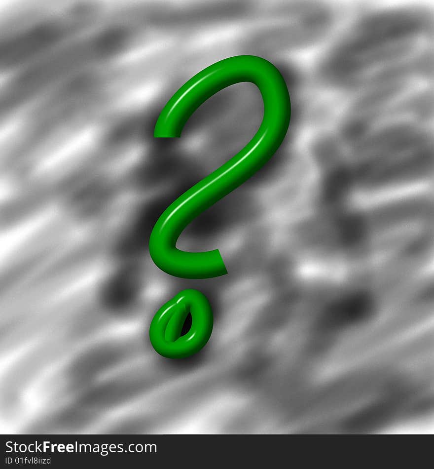 Question mark - computer generated image