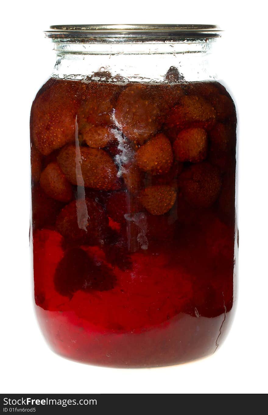 Strawberries Jam Jar