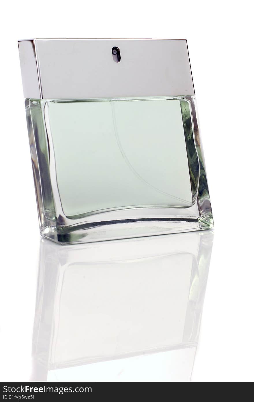 Bottle of perfume isolated over a white background