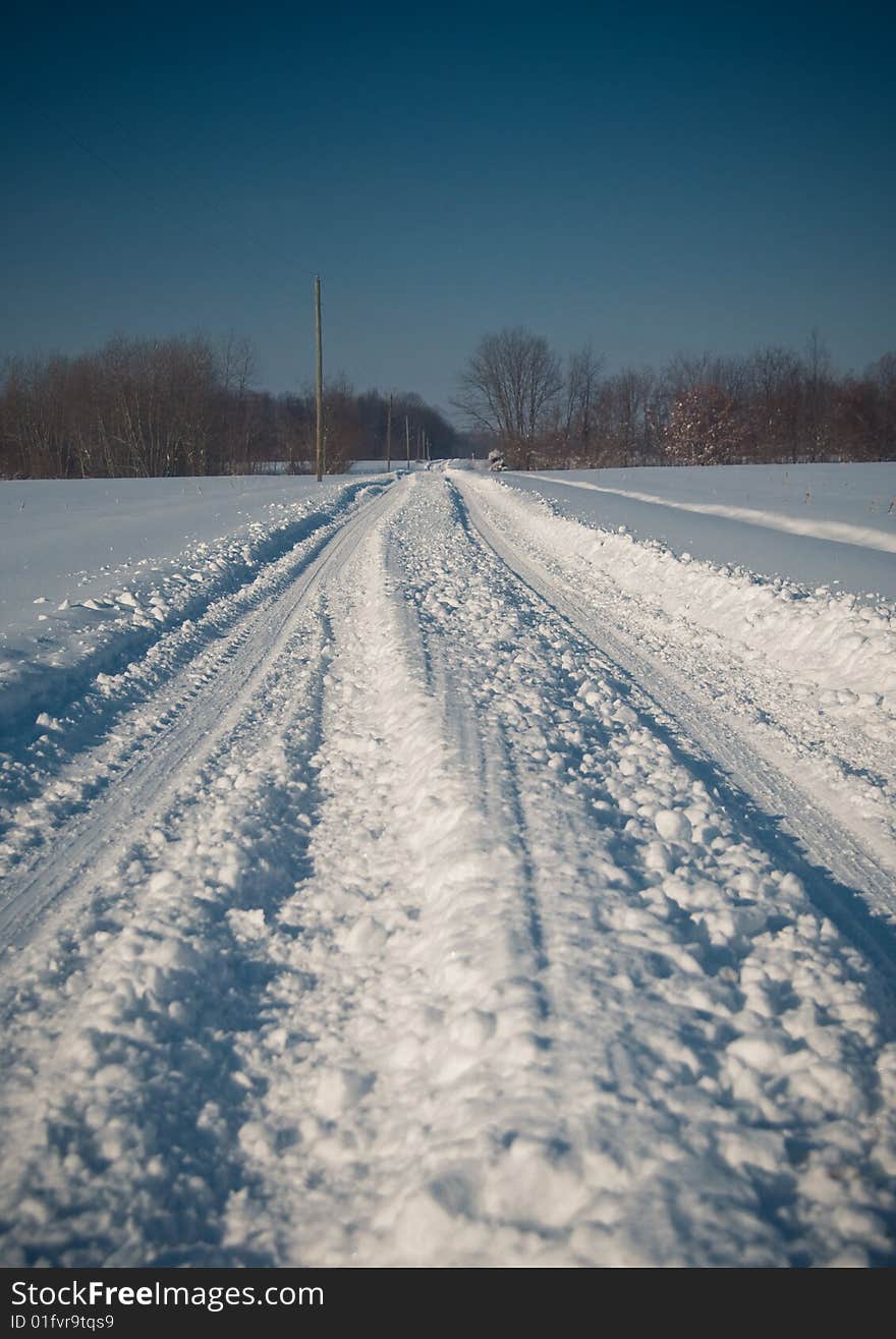 Snow makes traveling difficult following a winter storm. Snow makes traveling difficult following a winter storm