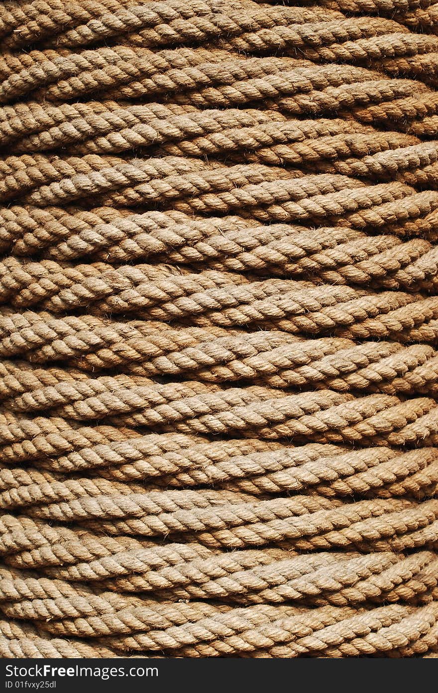 Closeup of Coiled Rope background