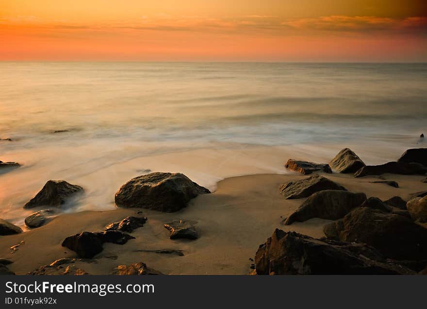 Early morning on the shore