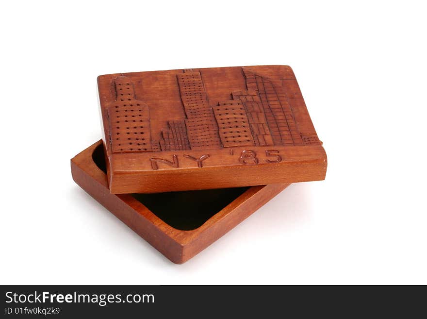 Home made New York City Jewery Box isolated on white