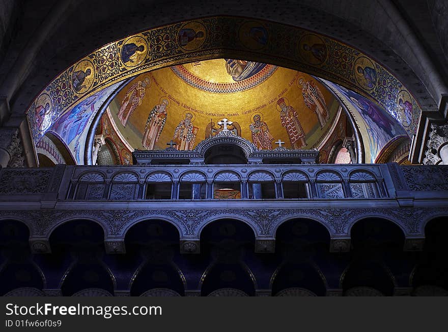 Taken in the great cathedral in Jerusalem. Taken in the great cathedral in Jerusalem