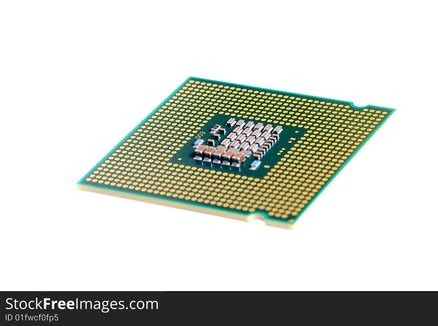 Macro of cpu processor with shallow DOF