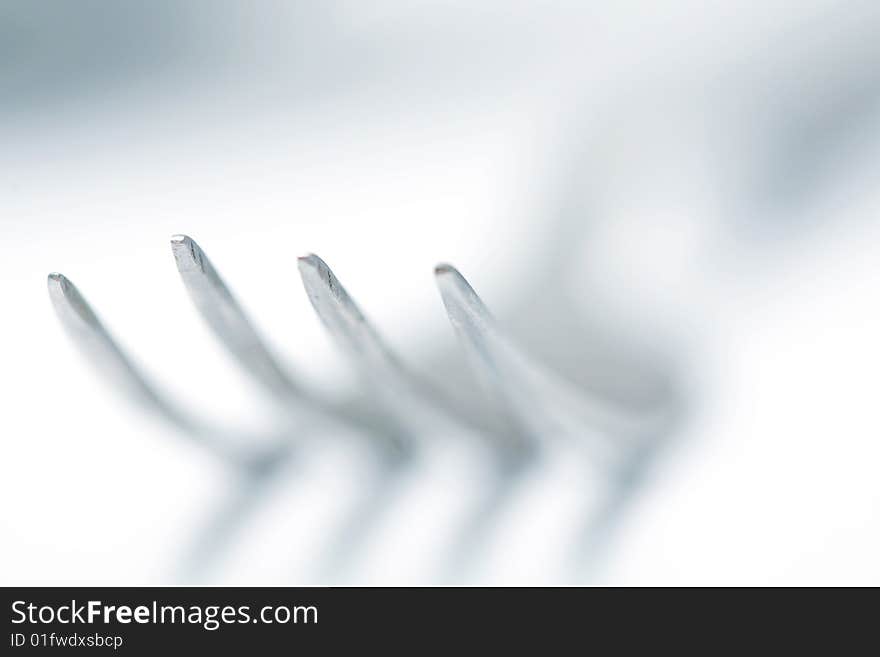 Stock photo: food theme: an image of silver fork closeup. Stock photo: food theme: an image of silver fork closeup