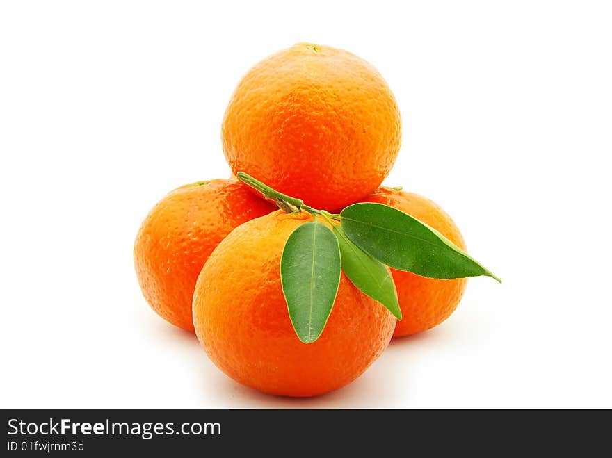 Tangerine isolated on a white background. Tangerine isolated on a white background