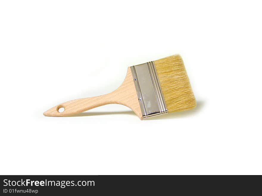 Flat brush of natural hair.