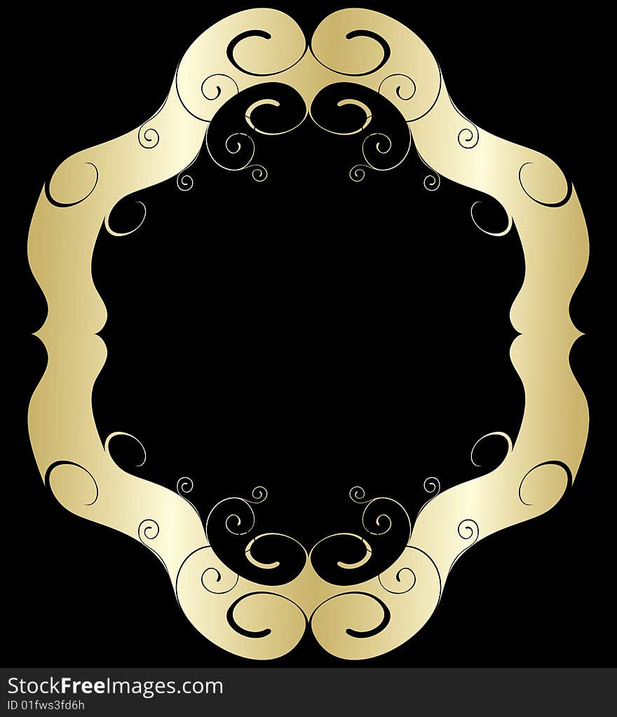 Abstract Golden Frame