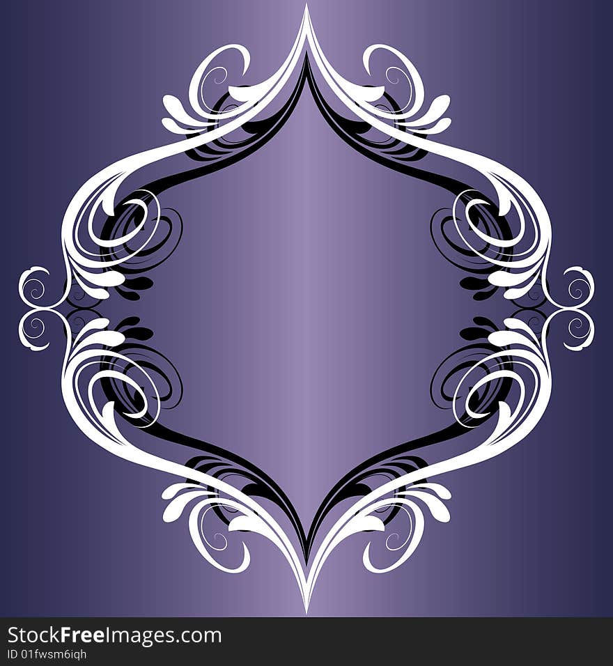 Abstract floral frame for text (vector)