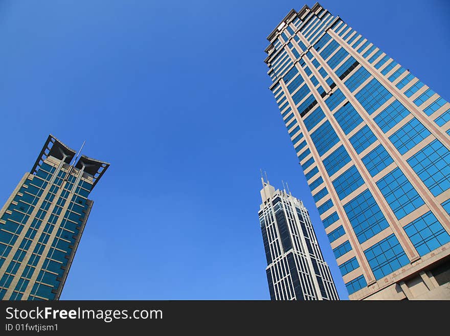 The modern building in shanghai.