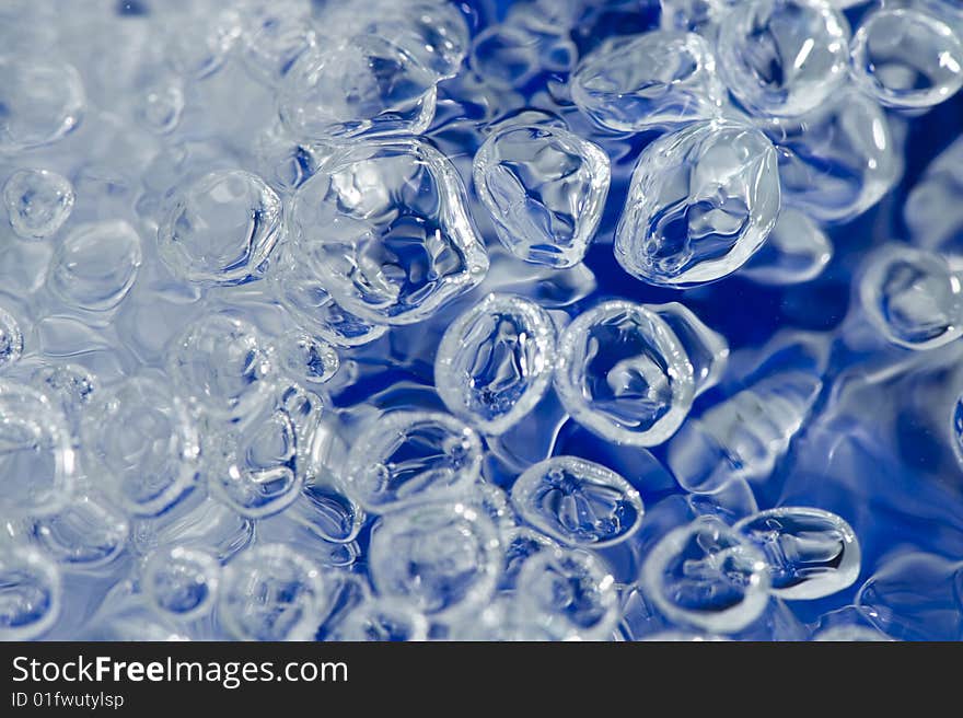 Blue bubbles of water background