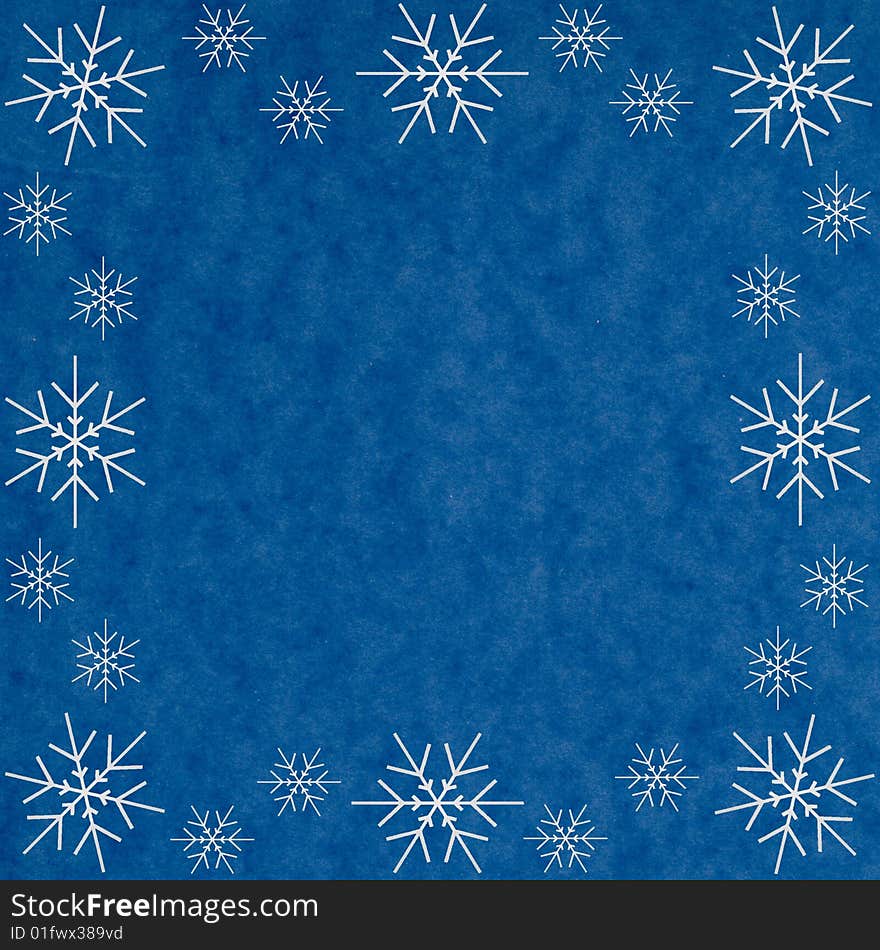 Blue background with snow flakes. Blue background with snow flakes