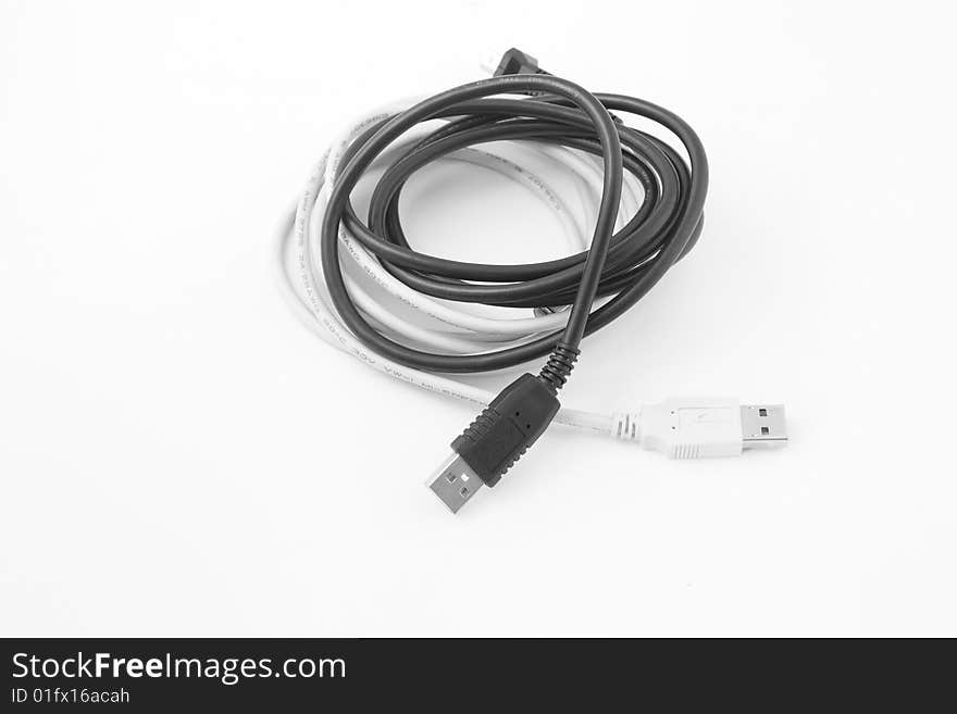 Black And White USB Cables