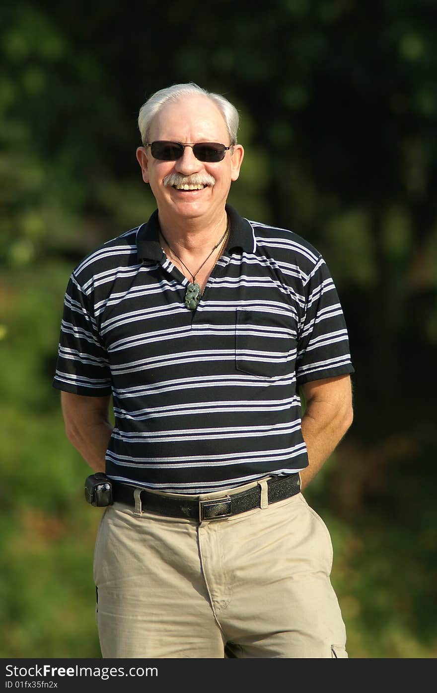 White hair man smile portrait