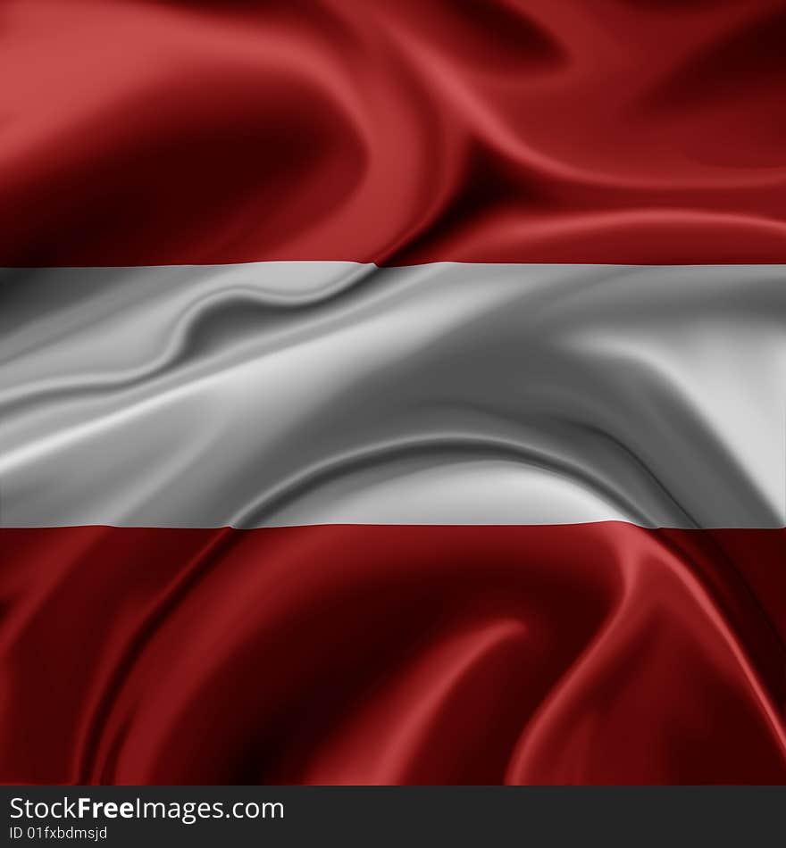 A realistic illustration of the flag of Austria. A realistic illustration of the flag of Austria