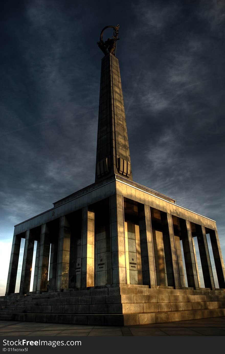 Slavin memorial to Red army soldiers and military cemetery in Bratislava, Slovakia.