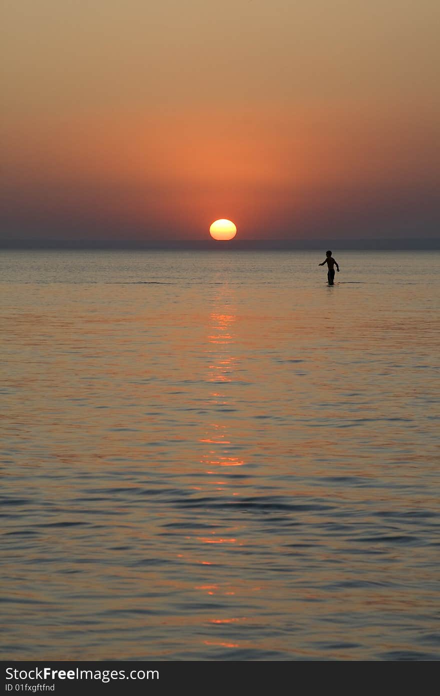 Dancing in the beautiful sunset. Dancing in the beautiful sunset