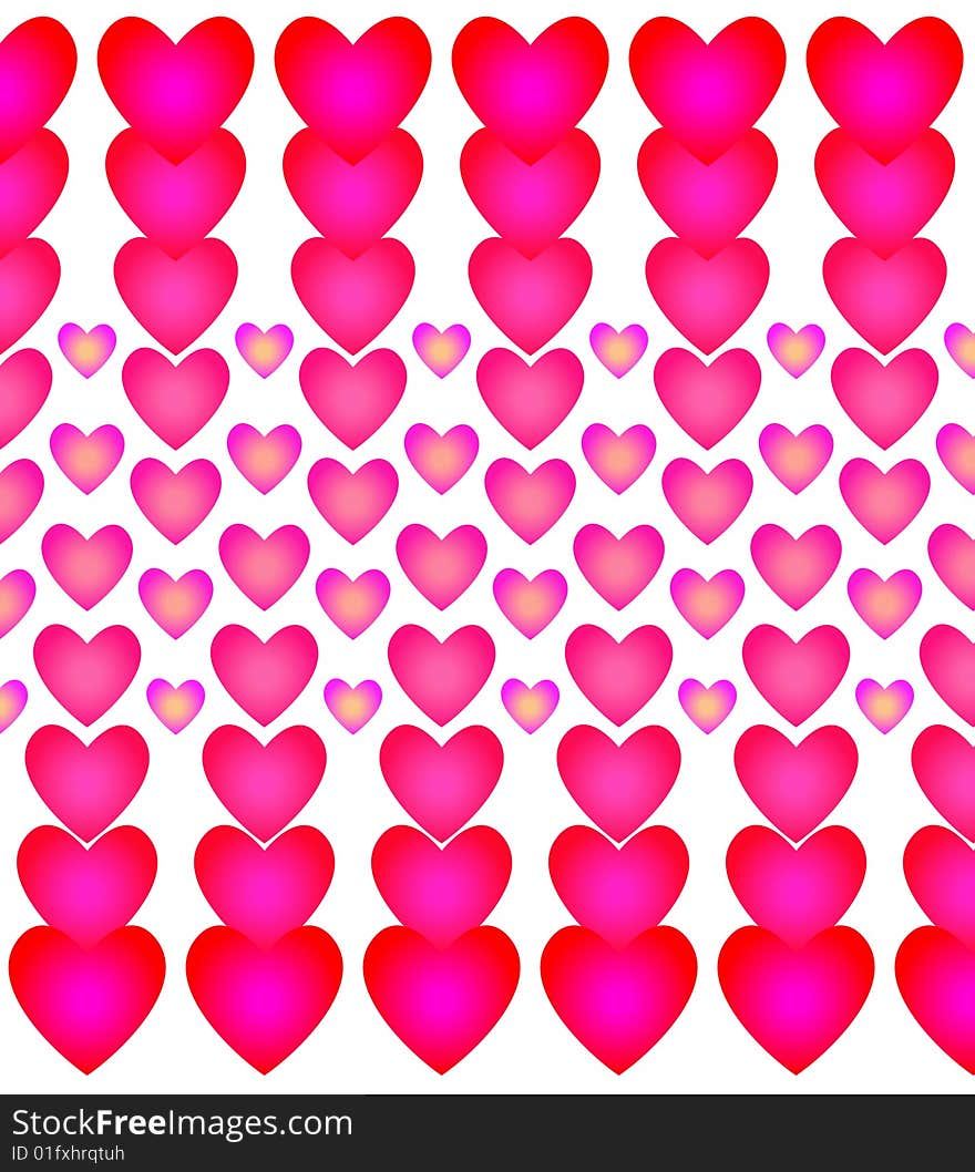 Pink abstract background with hearts. Pink abstract background with hearts