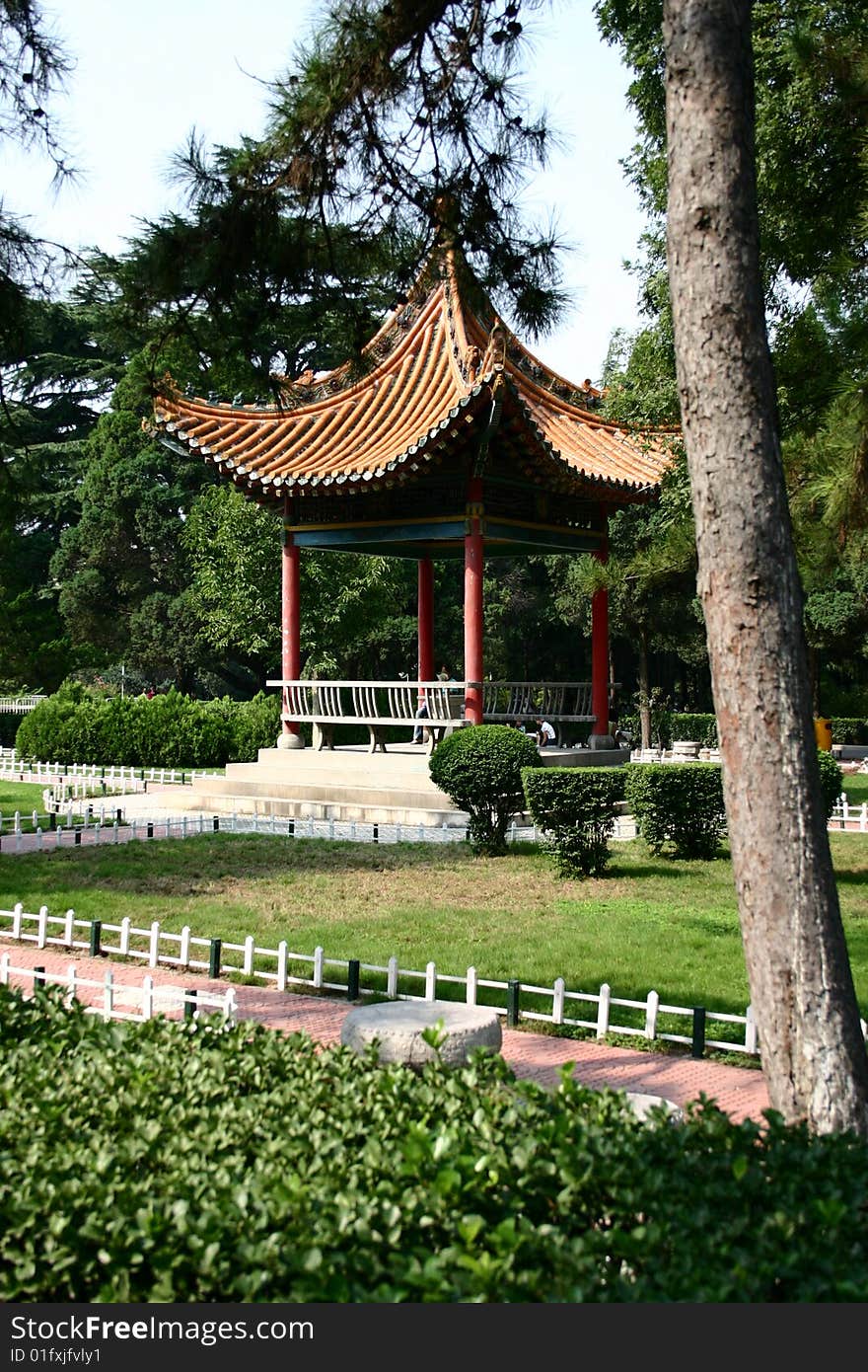 Photoed in Xi'an, Shaanxi, China. This is a Chinese style Pavilion in the Shaanxi University of Teacher Training. Photoed in Xi'an, Shaanxi, China. This is a Chinese style Pavilion in the Shaanxi University of Teacher Training.