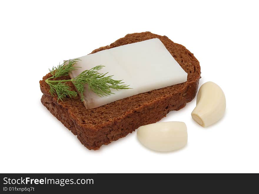 Sandwich on a white background