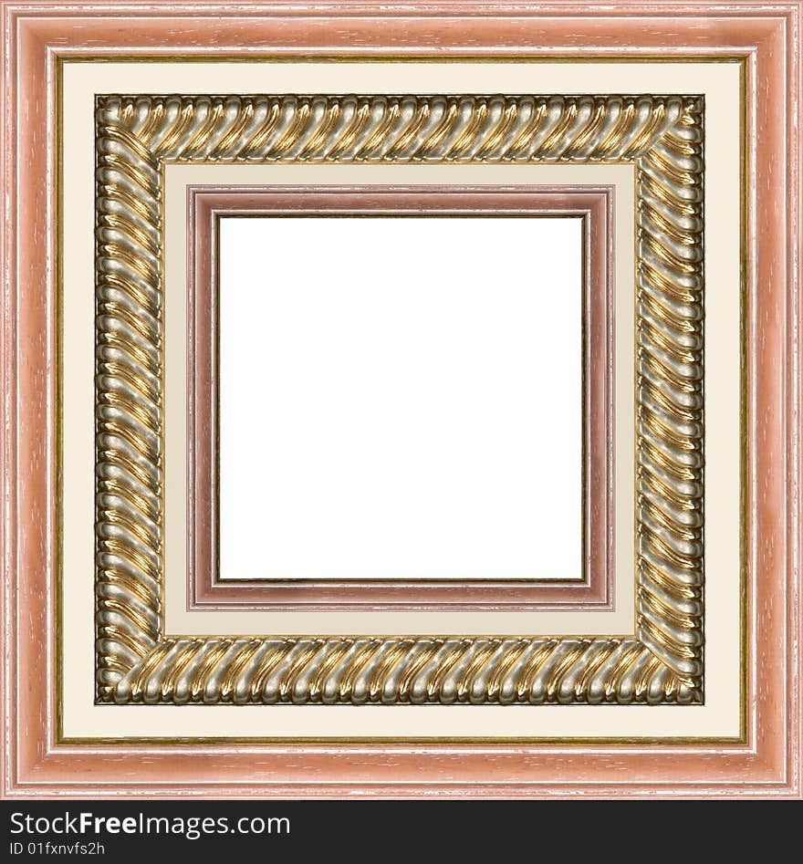 A picture frame on a white