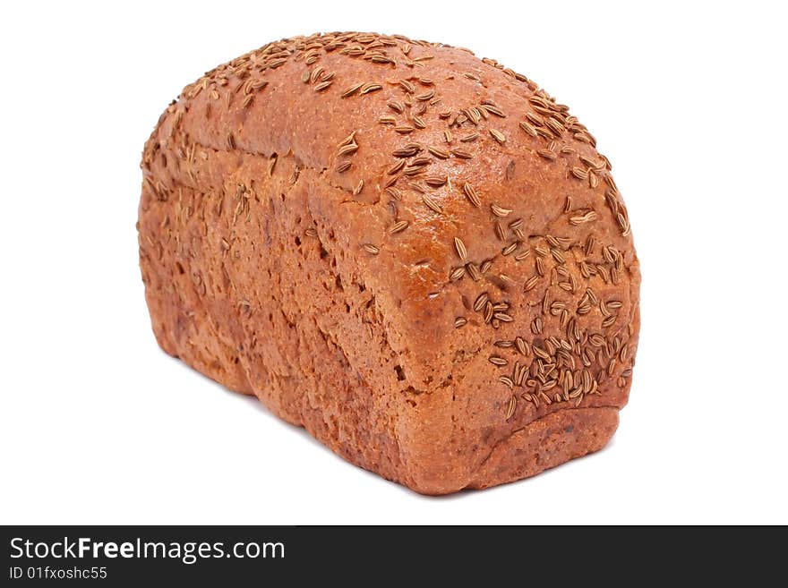 Bread on a white background