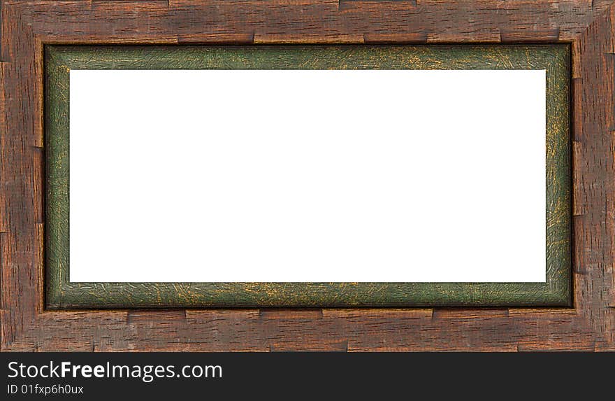 A picture frame on a white