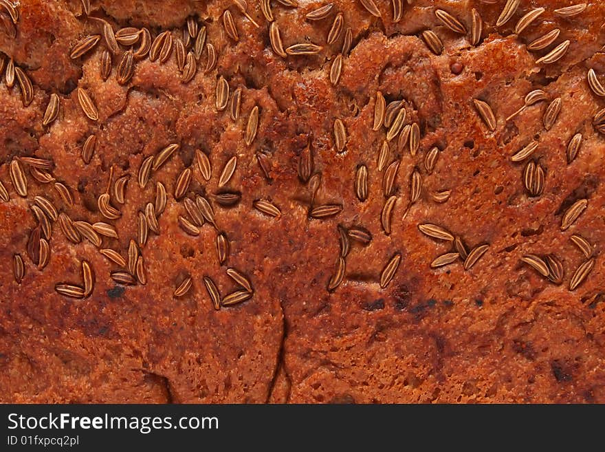 Brown bread with caraway seeds