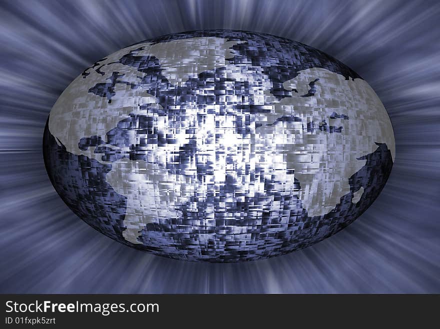 Blue globe background whit the world map. Blue globe background whit the world map