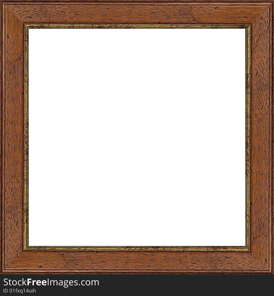 A picture frame on a white