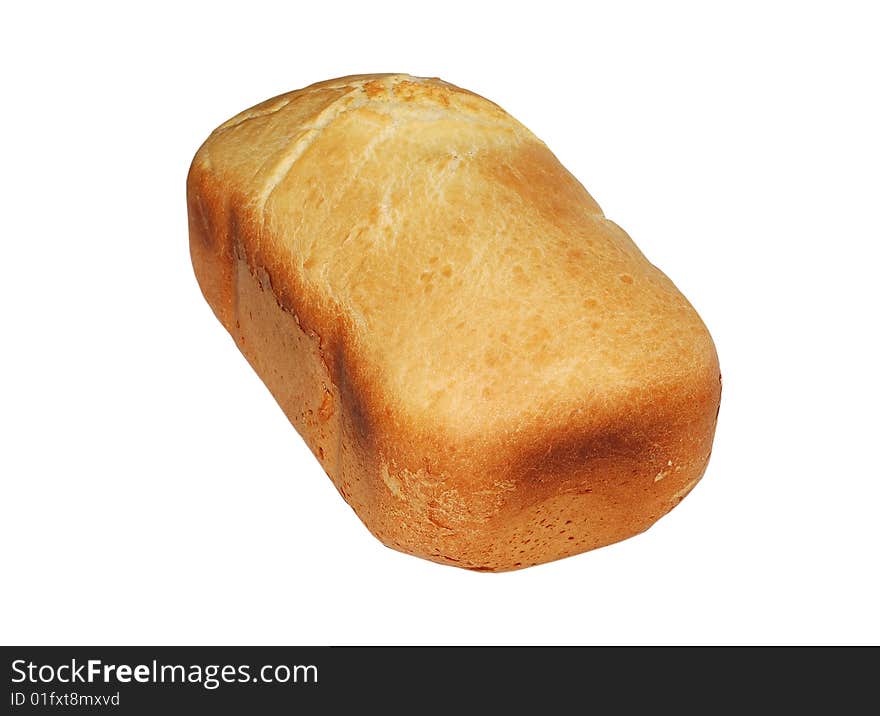 Homemade bread isolated over white