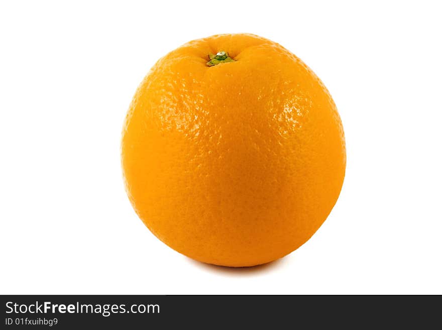 Fresh orange on white background