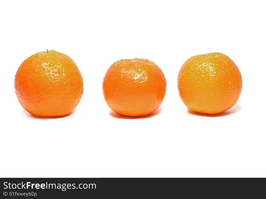 Fresh clementine orange with water droplets. Fresh clementine orange with water droplets