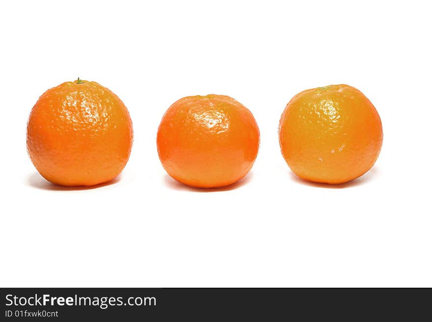 Fresh clementine oragne on white background. Fresh clementine oragne on white background