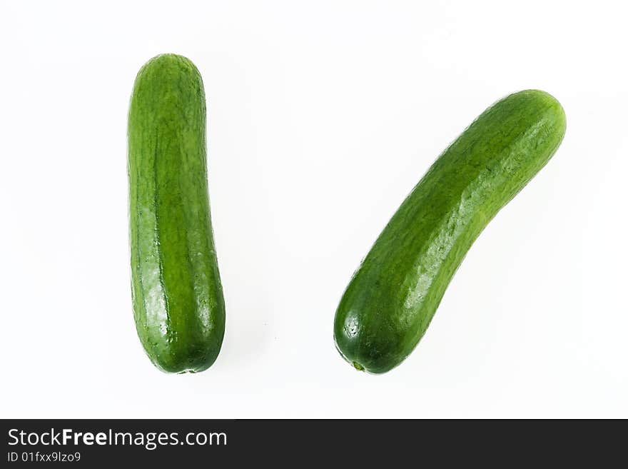 Fresh cucumber on white background. Fresh cucumber on white background