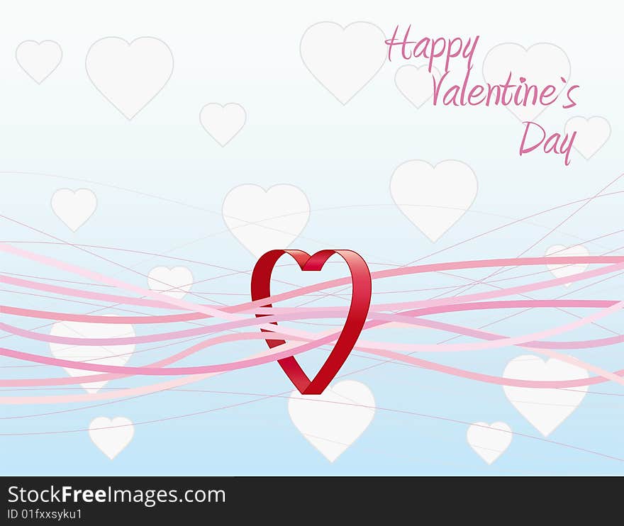 Heart valentines background. Vector