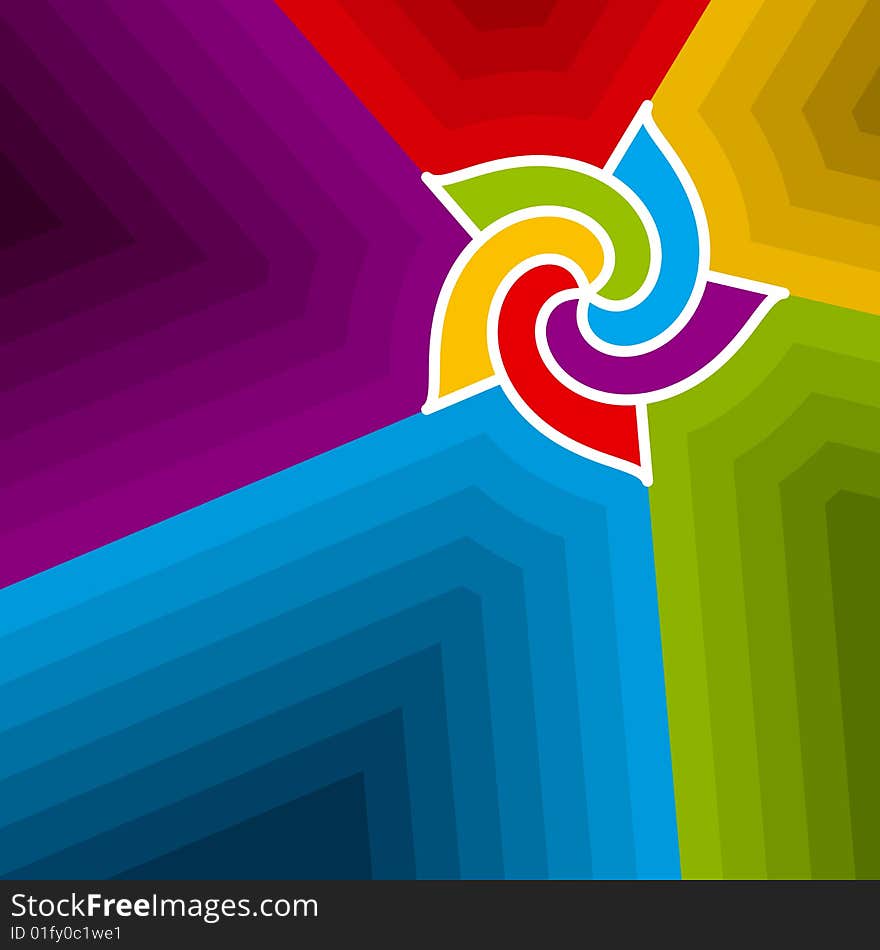 Abstract Colorful Swirl. Vector.