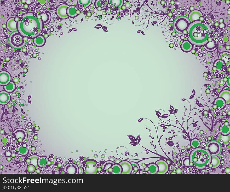 The vector illustration contains the image of violet spring background