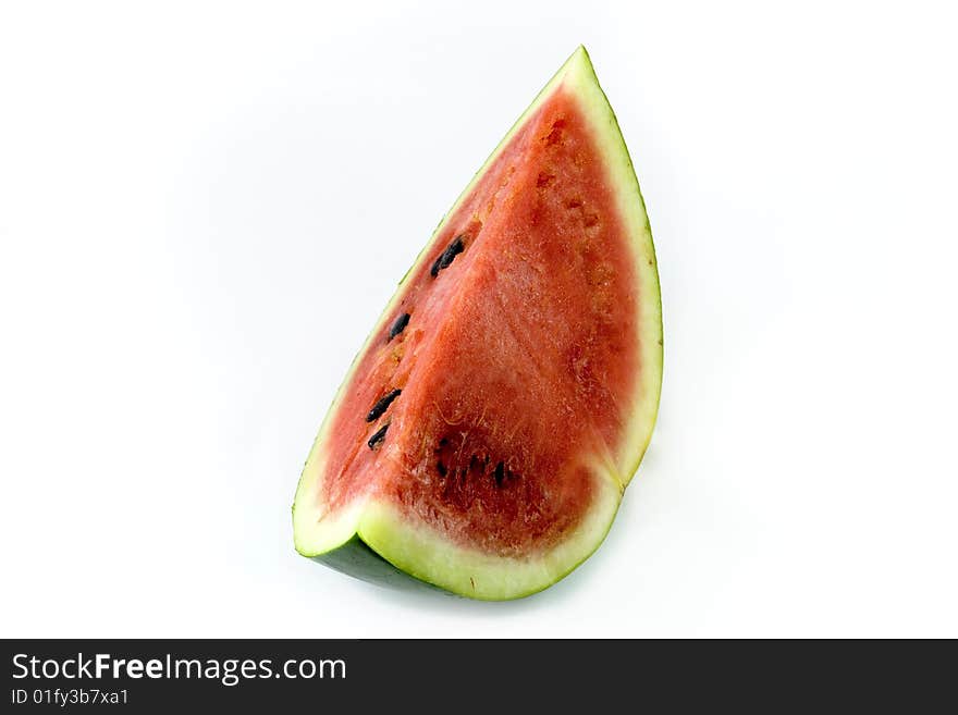 Water melon piece in white background