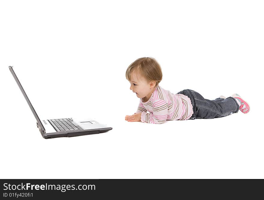 Baby with laptop