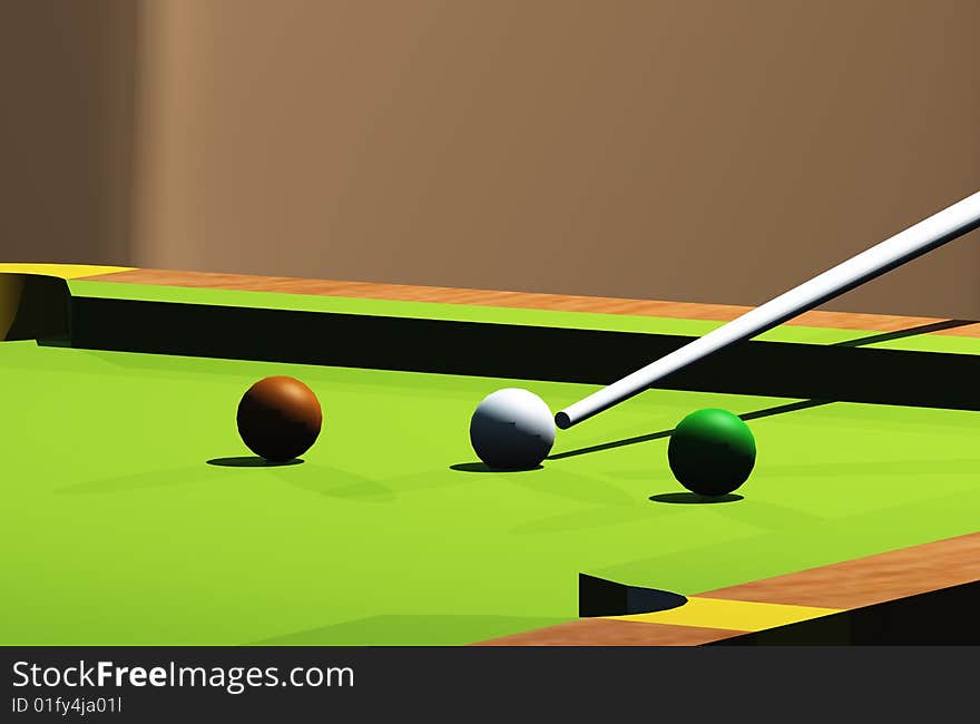 Illustration of the Snooker room