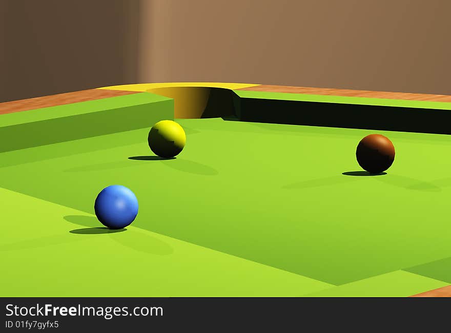 Illustration of the Snooker room