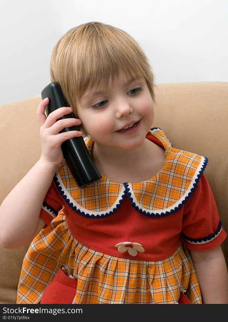 The Little Child With Phone