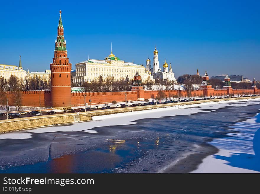 Moscow Kremlin in winter