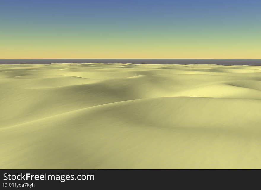 Sahara desert in summer time