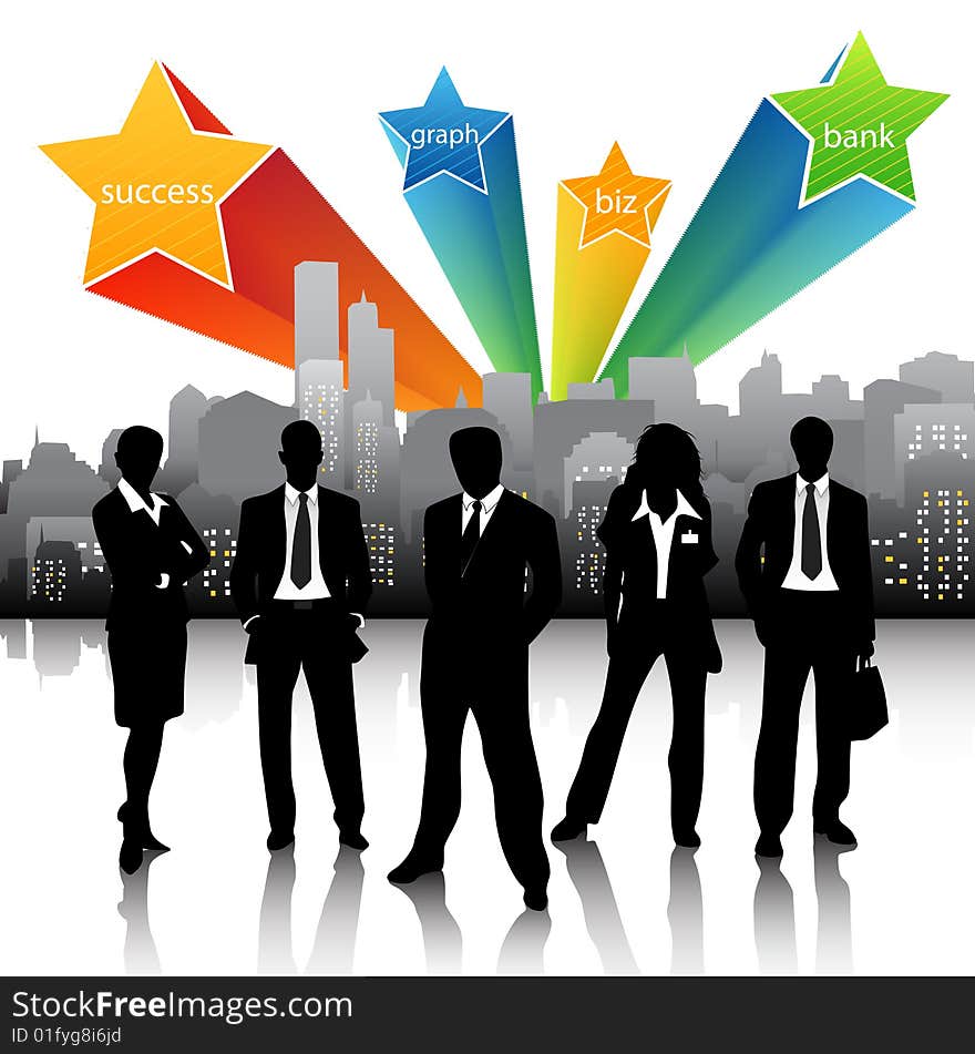 Vector illustration of business people