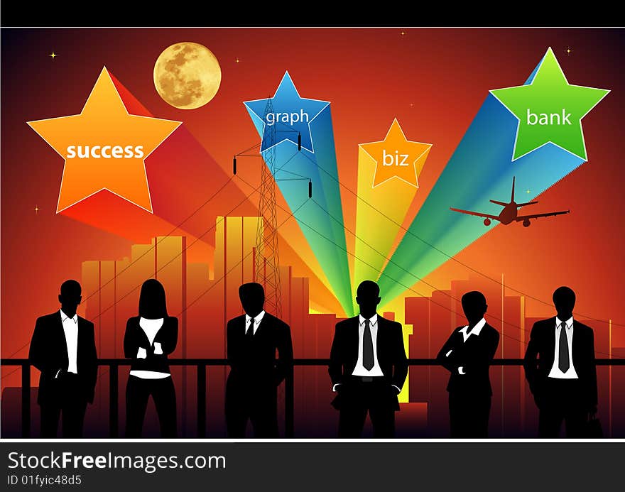 Vector illustration of business people